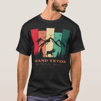 Camiseta Parque Nacional Grand Teton Vintage para Caminhada