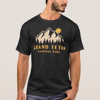 Camiseta Parque Nacional Grand Teton Wyoming Retro
