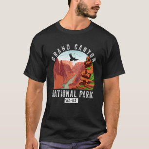 Camiseta Parque Nacional Grande Canyon da Arizona Retro AZ 