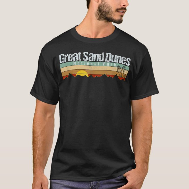 Camiseta Parque Nacional Great Sand Dunes - Acampamento (Frente)