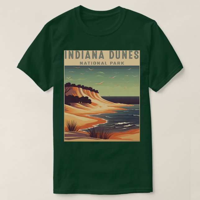 Camiseta Parque Nacional Indiana Dunes (Frente do Design)