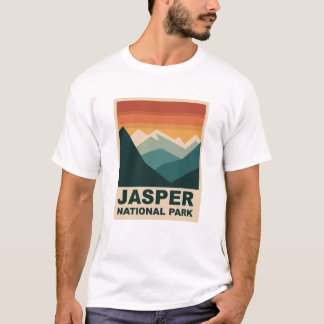 Camiseta Parque Nacional Jasper Minimalista de Design ao Ar