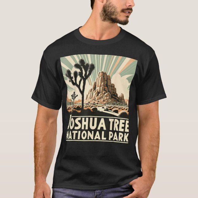 Camiseta Parque Nacional Joshua Tree Acessório de Camping e (Frente)
