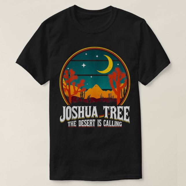 Camiseta Parque Nacional Joshua Tree EUA Vintage (Frente do Design)