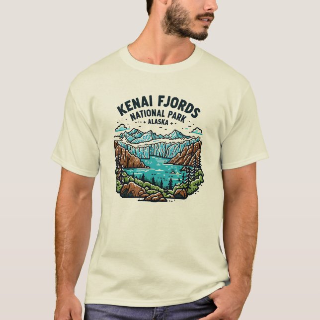 Camiseta Parque Nacional Kenai Fjords, Alasca (Frente)
