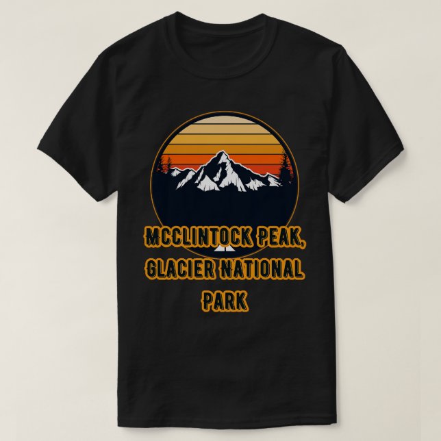 Camiseta Parque Nacional McClintock Peak Glacier (Frente do Design)