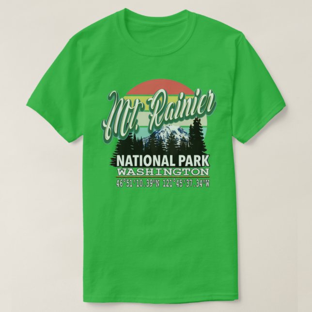 Camiseta Parque Nacional Monte Rainier 15 (Frente do Design)