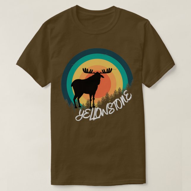 Camiseta parque nacional moose Yellowstone (Frente do Design)