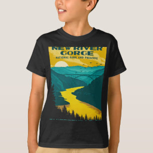 Camiseta Parque Nacional New River Gorge Vintage Wpa Ster S