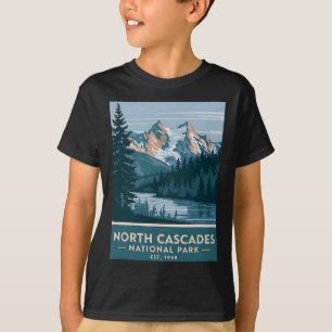 Camiseta Parque Nacional North Cascades Camping Vintage Hom