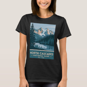 Camiseta Parque Nacional North Cascades Camping Vintage Hom