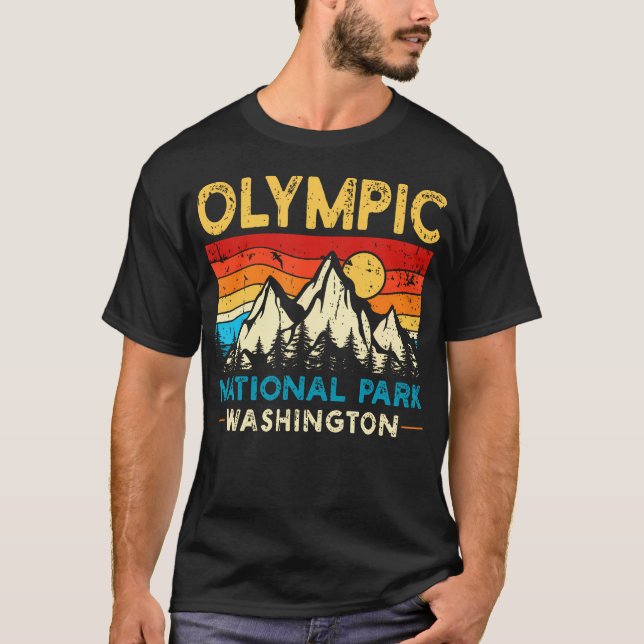 Camiseta Parque Nacional Olímpico Vintage (Frente)