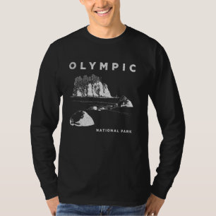 Camiseta Parque Nacional Olímpico Washington Arte Desenhado