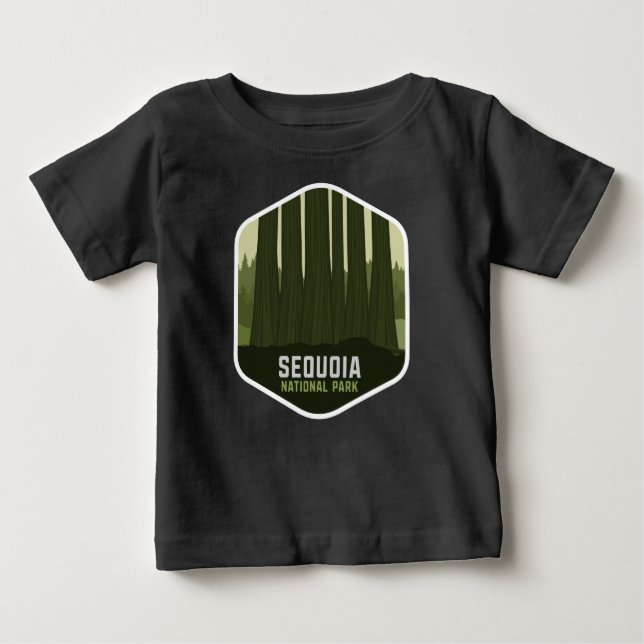 Camiseta Parque Nacional Retro Sequoia Souvenir Vintage, 80 (Frente)