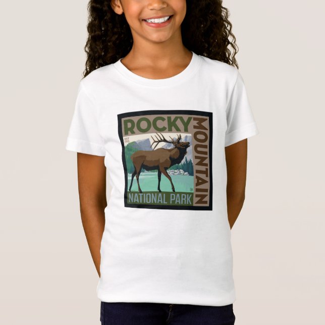 Camiseta Parque Nacional Rocky Mountain | Elk (Frente)
