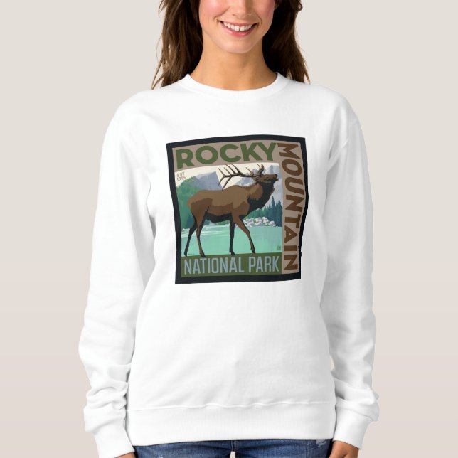 Camiseta Parque Nacional Rocky Mountain | Elk (Frente)