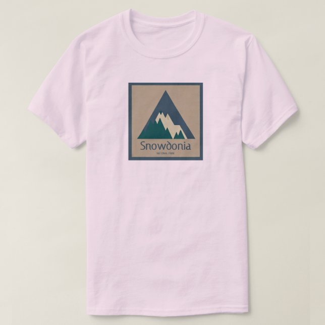 Camiseta Parque Nacional Rústico de Snowdonia (Frente do Design)