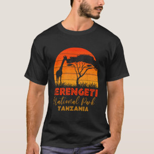 Camiseta Parque Nacional Serengeti Tanzânia Giraffe Safari