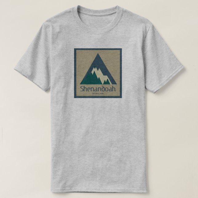 Camiseta Parque Nacional Shenandoah Rústico (Frente do Design)