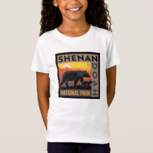 Camiseta Parque Nacional Shenandoah Urso mamário e Cubos