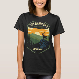 Camiseta parque nacional shenandoah virgínia design retrô