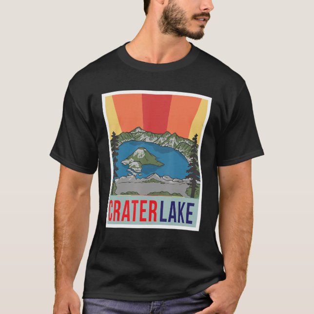 Camiseta Parque Nacional Souvenir Cratera Lake Oregon Touri (Frente)
