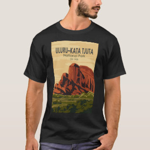 Camiseta Parque Nacional Uluru-Kata Tjuta, Austrália Vintag