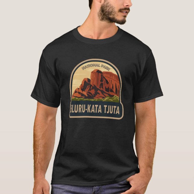 Camiseta Parque Nacional Uluru-Kata Tjuta, Emblem Austrália (Frente)