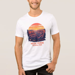 Camiseta Parque Nacional Verde Vintage Canyon Sunset