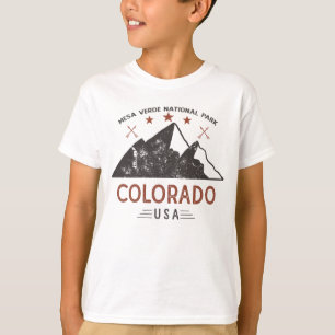 Camiseta Parque Nacional Verde Vintage Mesa Colorado