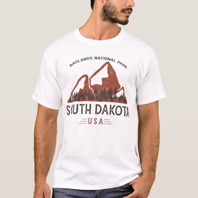 Camiseta Parque Nacional Vintage Badlands (Frente)