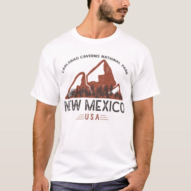 Camiseta Parque Nacional Vintage Carlsbad Caverns (Frente)