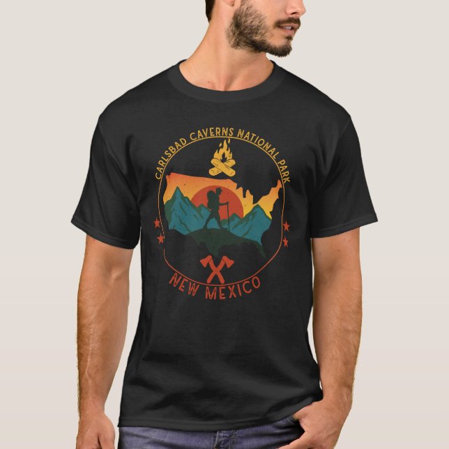 Camiseta Parque Nacional Vintage Carlsbad Caverns (Frente)