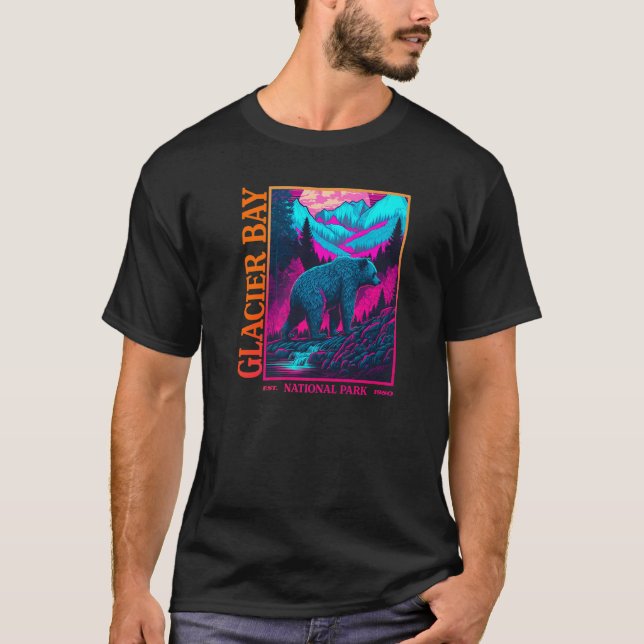 Camiseta Parque Nacional Vintage GLACIER BAY (Frente)