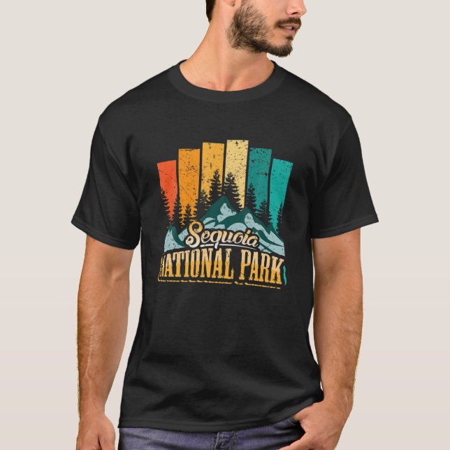 Camiseta Parque Nacional Vintage Retro Sequoia (Frente)