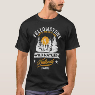 Camiseta Parque Nacional Vintage Retro Yellowstone
