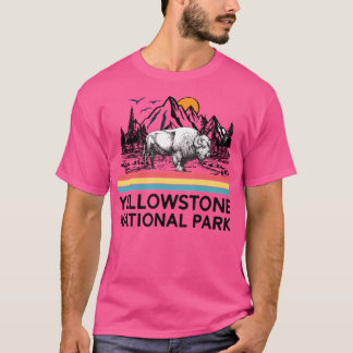 Camiseta Parque Nacional Vintage Yellowstone Retro 80S Moun
