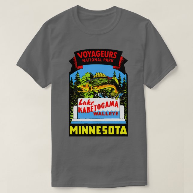 Camiseta Parque Nacional Voyageurs Lago Kabetogama Vintage  (Frente do Design)