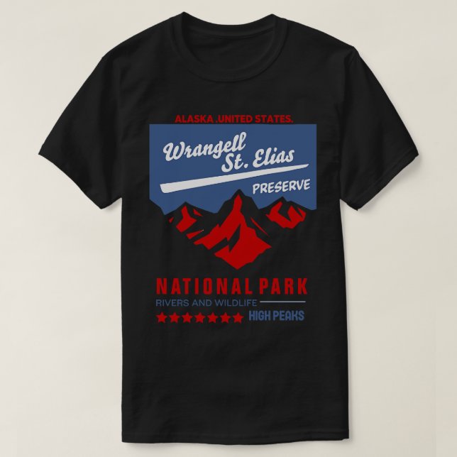 Camiseta Parque Nacional WrangellSt Elias TShirt 2 (Frente do Design)