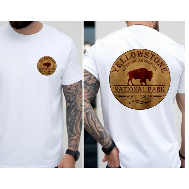 Camiseta Parque Nacional Wyoming Yellowstone (Criador carregado)