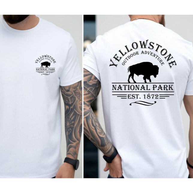 Camiseta Parque Nacional Wyoming Yellowstone (Criador carregado)