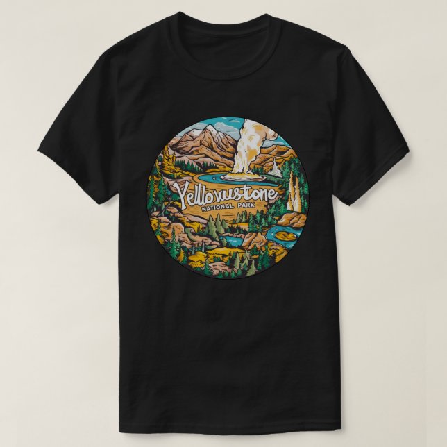 Camiseta Parque Nacional Yellowstone (Frente do Design)