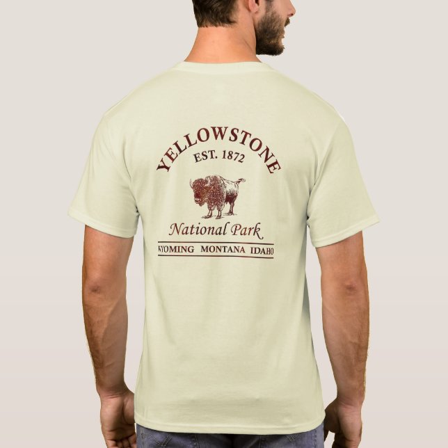 Camiseta Parque nacional Yellowstone (Verso)