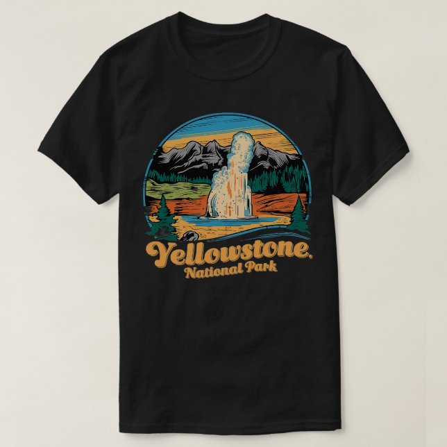 Camiseta parque nacional yellowstone 1 (Frente do Design)