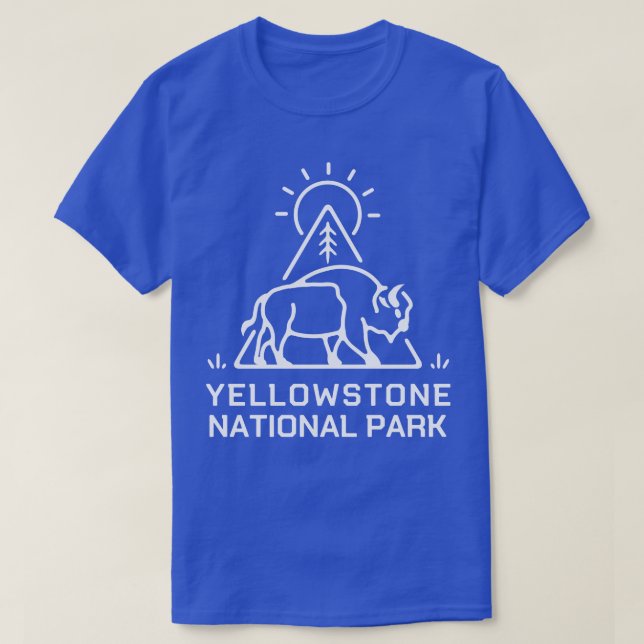 Camiseta Parque Nacional Yellowstone 1 para Camping Hiking  (Frente do Design)