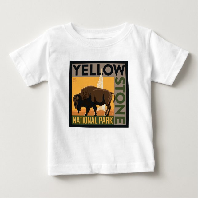 Camiseta Parque Nacional Yellowstone | Buffalo (Frente)