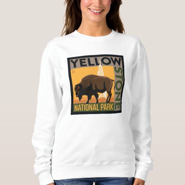 Camiseta Parque Nacional Yellowstone | Buffalo (Frente)
