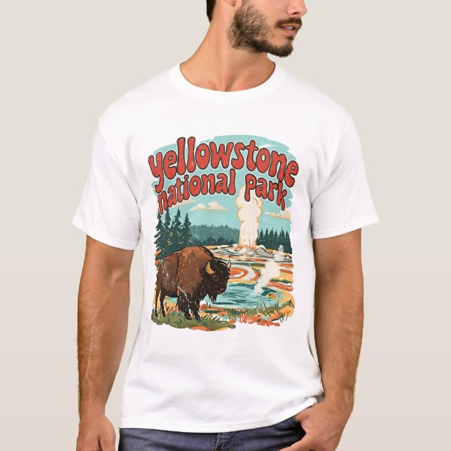 Camiseta Parque Nacional Yellowstone Geyser Fonte Termal (Frente)
