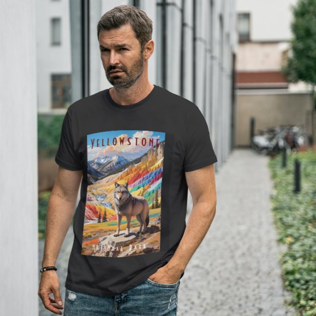 Camiseta Parque Nacional Yellowstone, Montanhas do Lobo (Criador carregado)