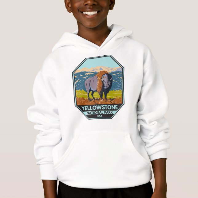 Camiseta Parque Nacional Yellowstone North American Bison (Frente)